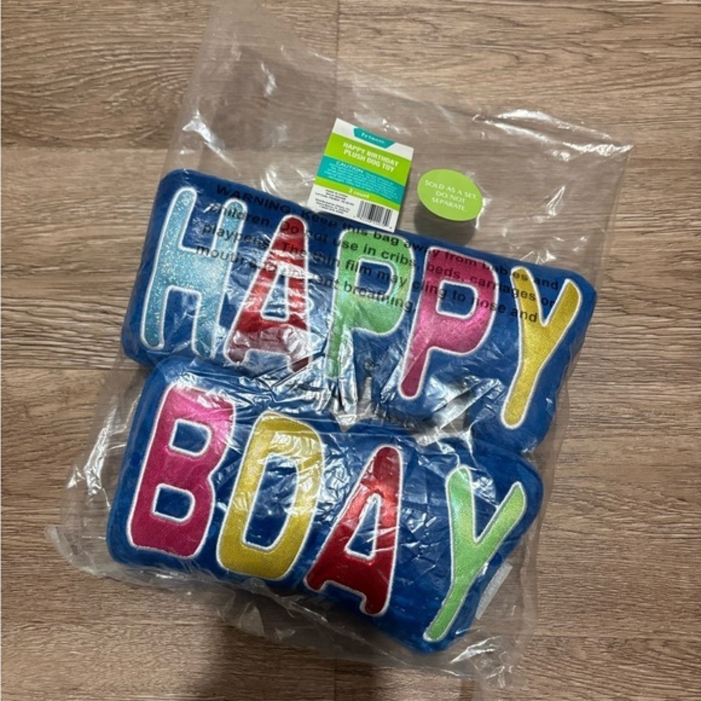 3/$25 Colorful Happy Birthday Dog Toys